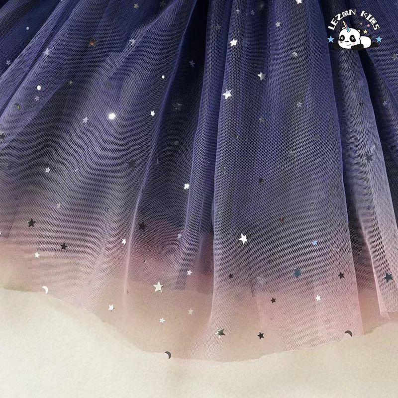 LEZONKIDS - Customizable High Quality Baby Party Princess Dress Cute Bow Girl Dress Fly Sleeve Dress